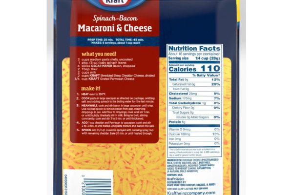 Kraft cheese nutrition facts